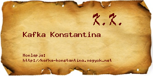 Kafka Konstantina névjegykártya